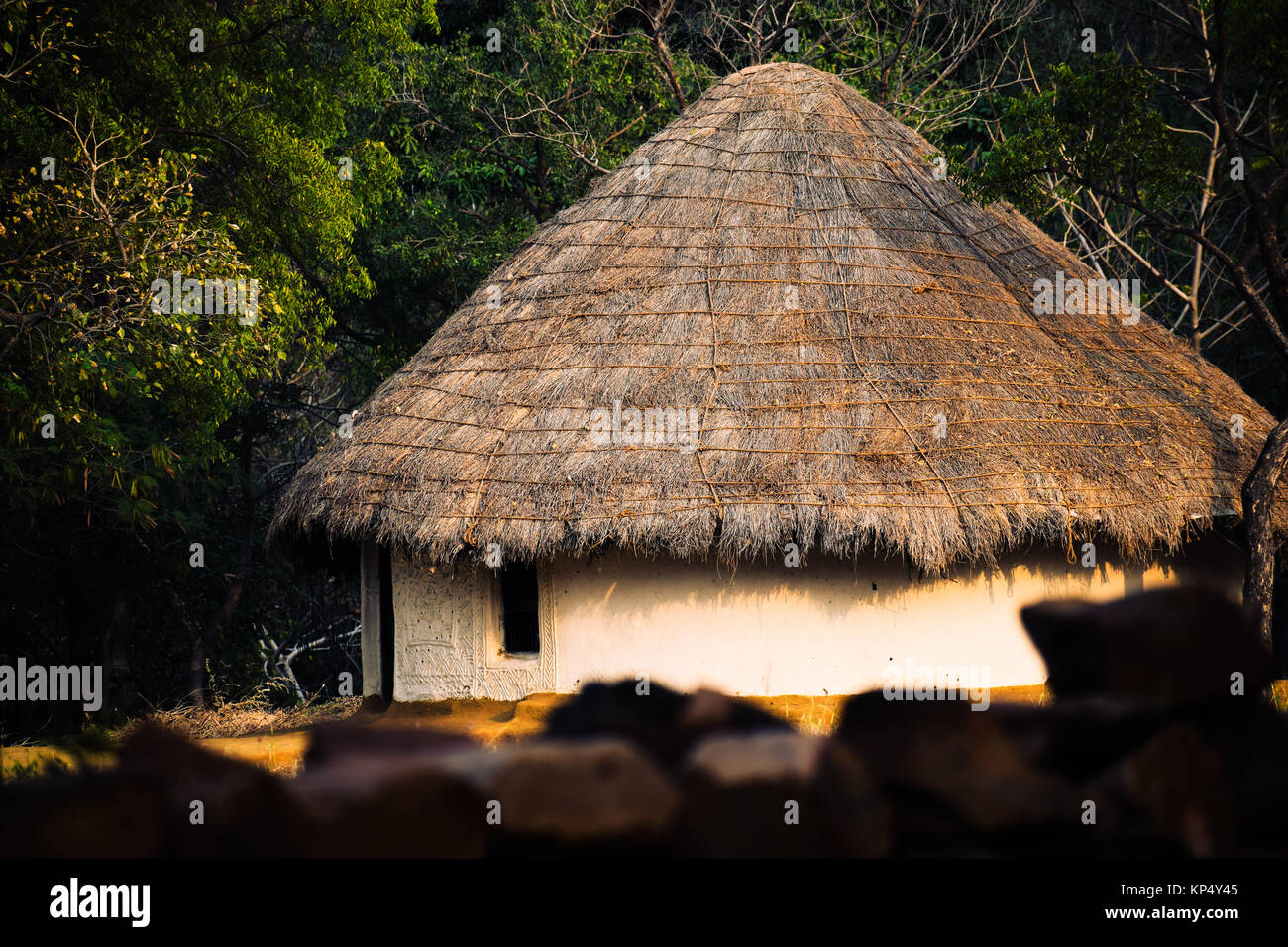 Straw House. This is how our Ancestors lives Stock Photo