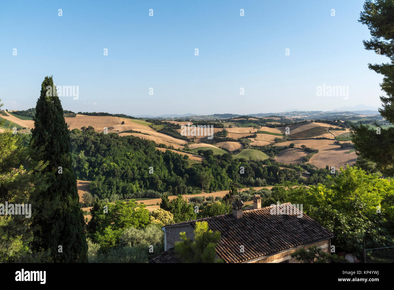 landscape in Marche country based in italy Stock Photo