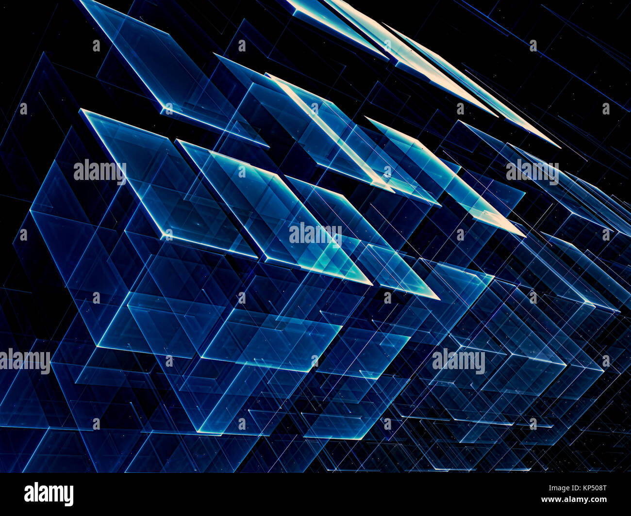 Chaos cubes - abstract digitally generated image Stock Photo