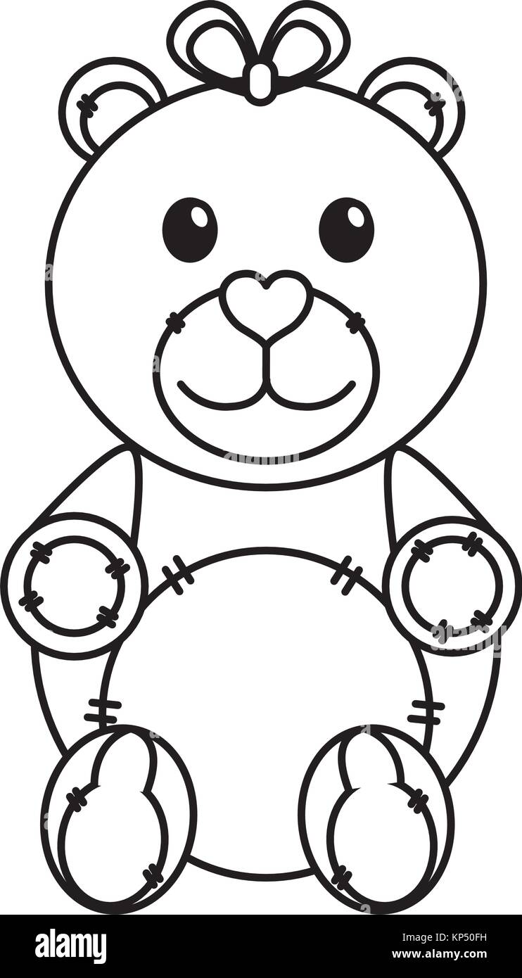 Isolated teddy bear design Stock Vector