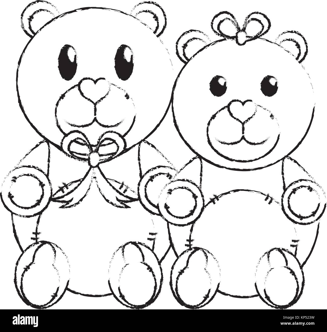 Teddy bear couple design Stock Vector Image & Art - Alamy