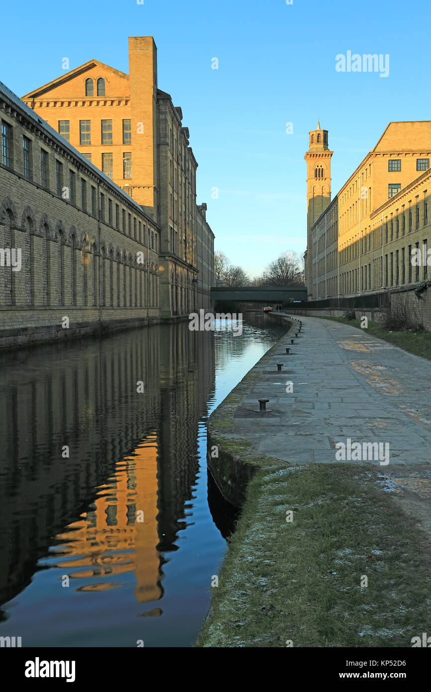 Salts Mill and the LeedsLiverpool canal in the UNESCO World Heritage