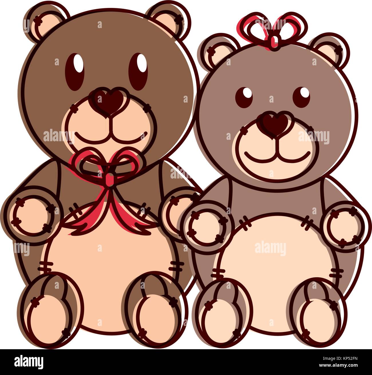 Teddy bear couple design Stock Vector Image & Art Alamy
