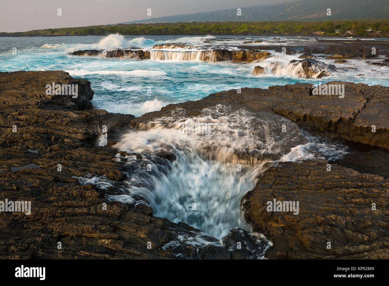 Tidepools flooding and receding along the Kona coast of the Big Island