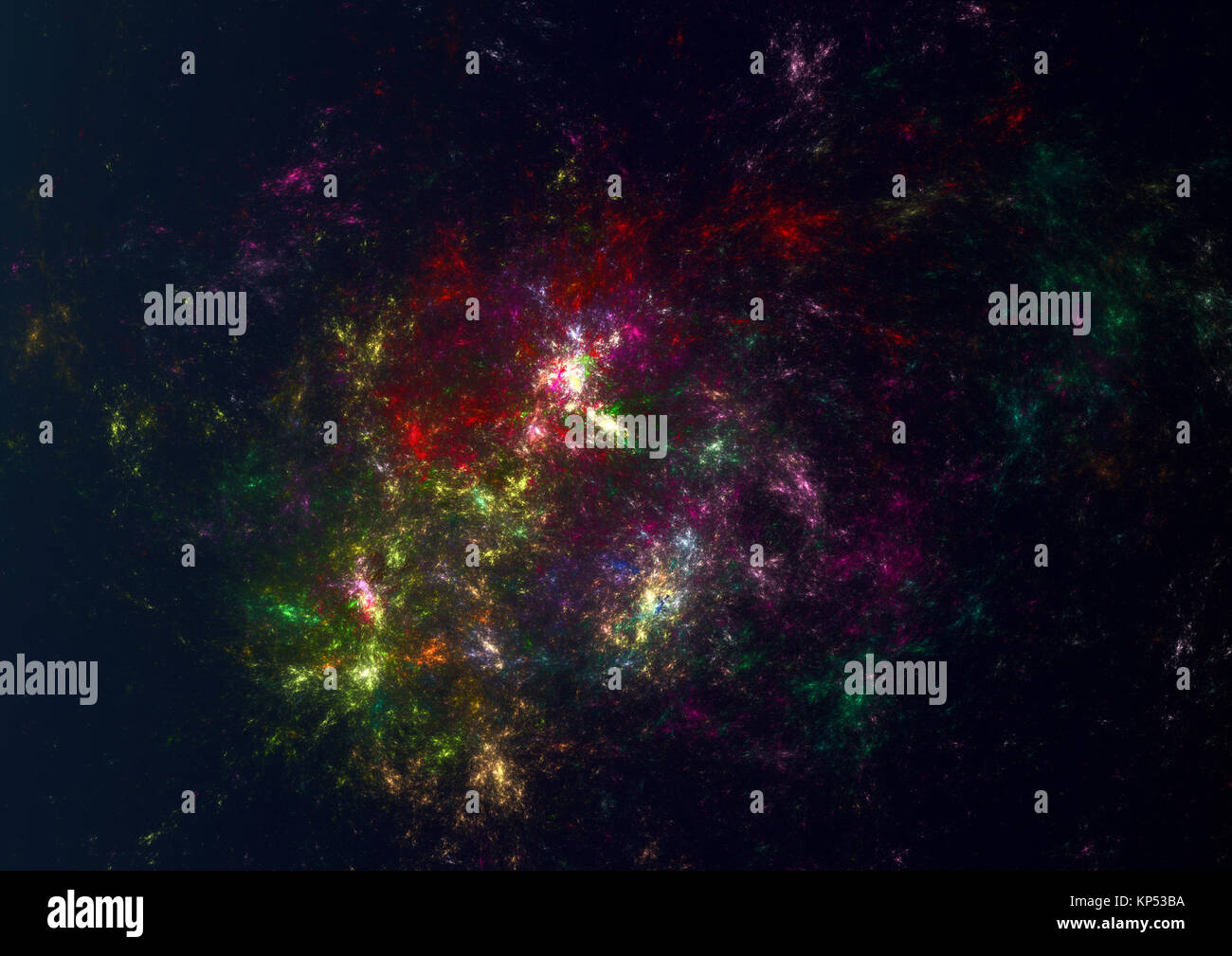 Flame fractal, digitally generated image Stock Photo