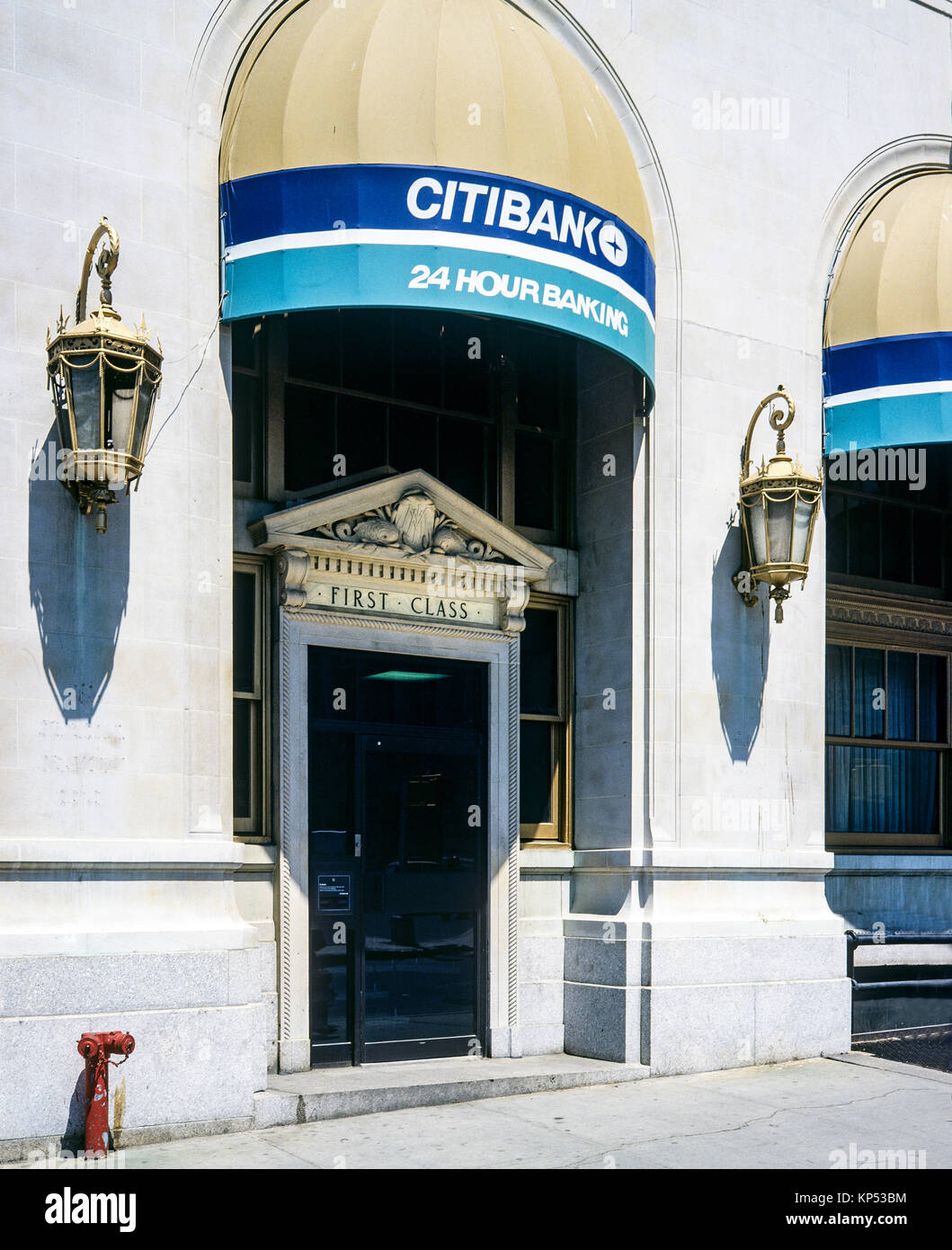 May 1982,New York,Citibank,First Class branch office,Park Avenue,Manhattan,New york City,NY,NYC,USA, Stock Photo
