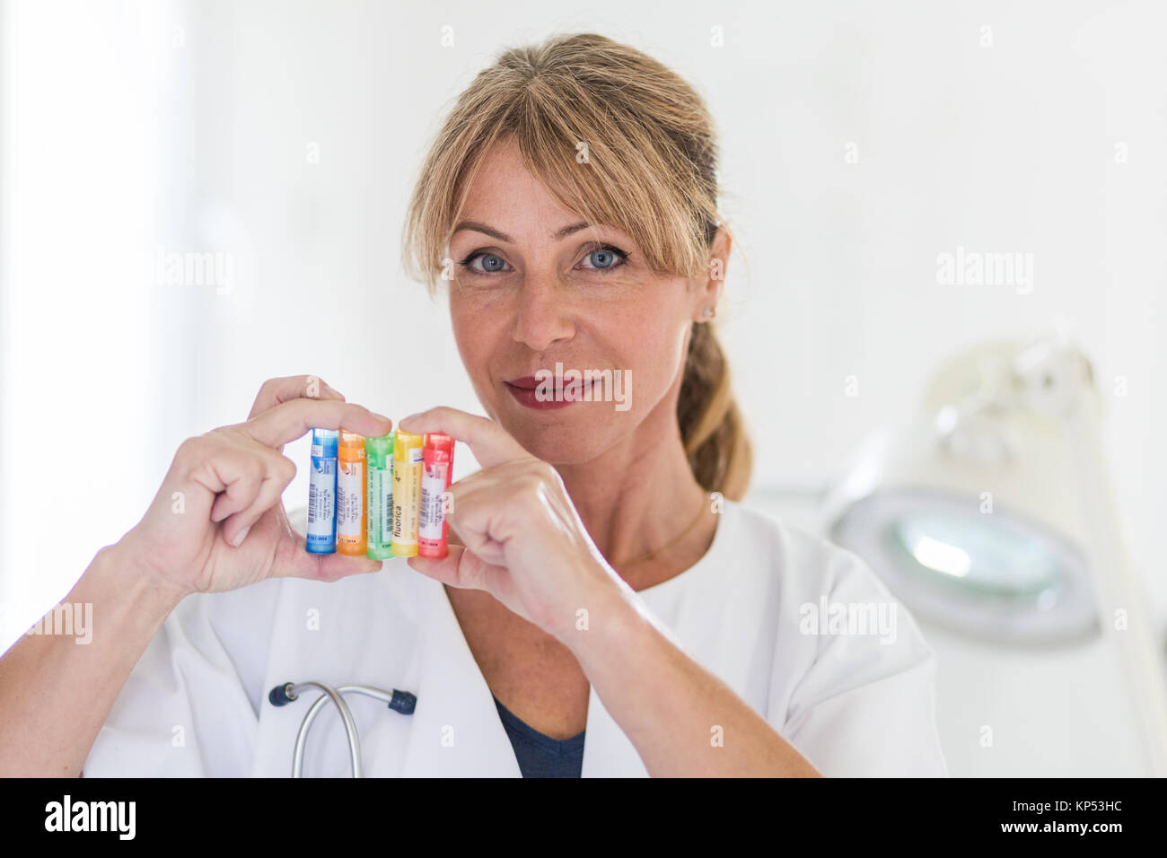 Portait of an homeopath. Stock Photo