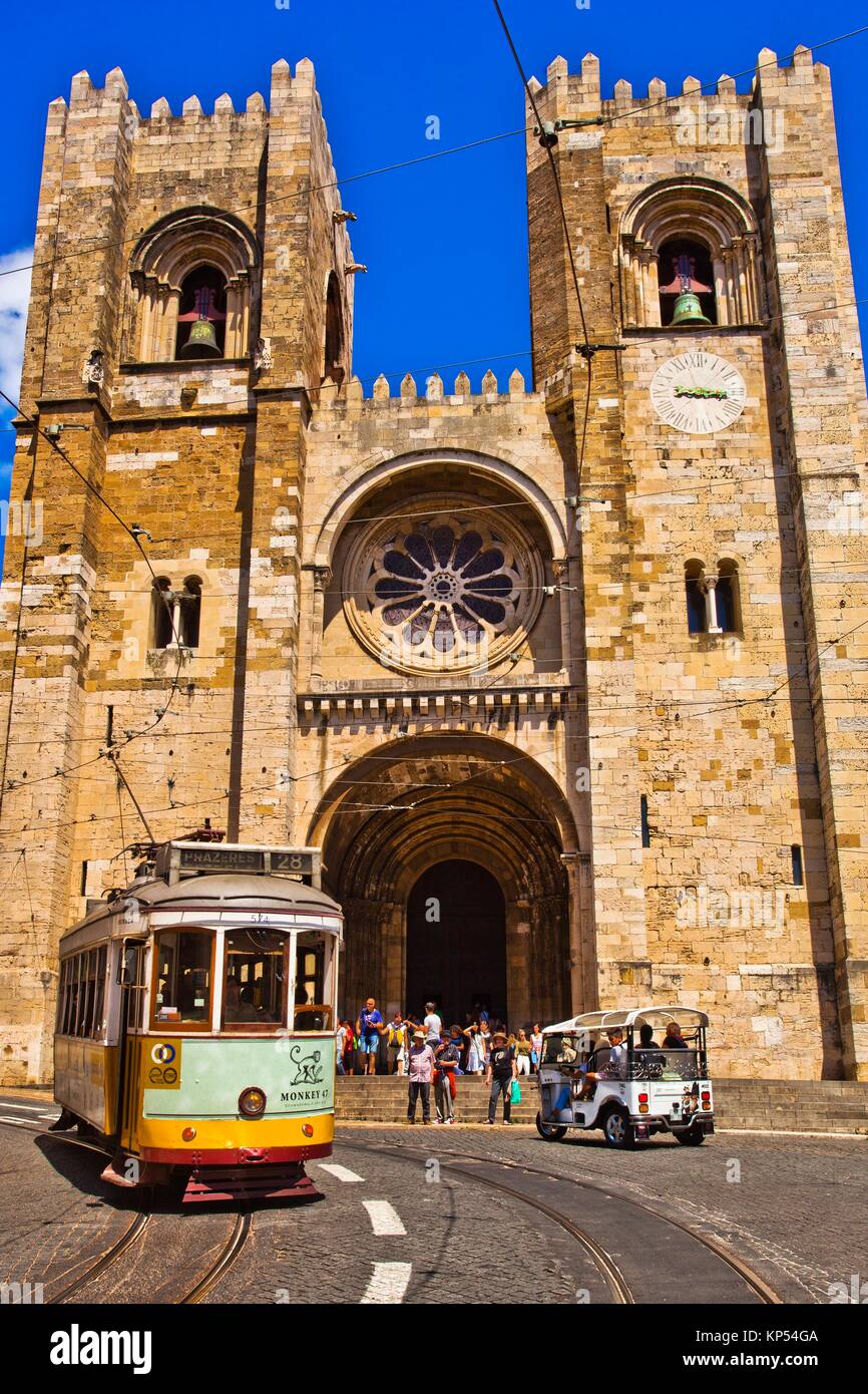 Tram 28, Lisbon Cathedral, Santa Maria Maior de Lisboa or Sé de Lisboa