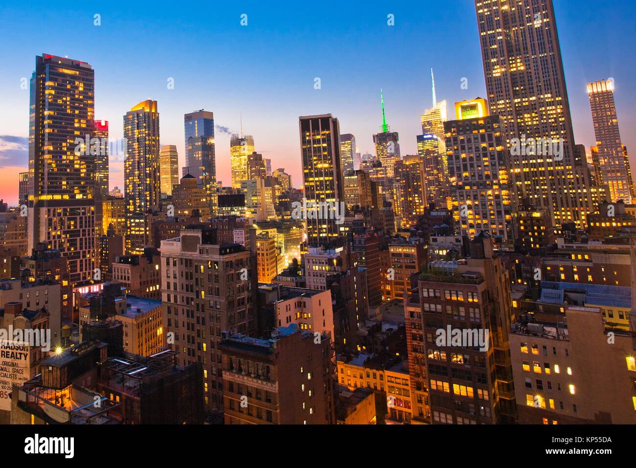 Midtown skyline, Manhattan, New York City, New York, USA. Stock Photo