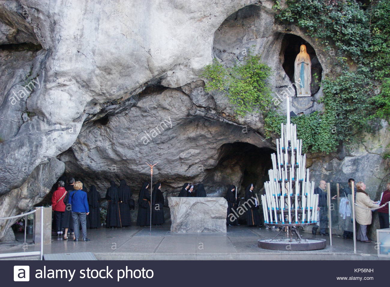 Statue Virgin Mary Lourdes France Stock Photos & Statue Virgin Mary ...