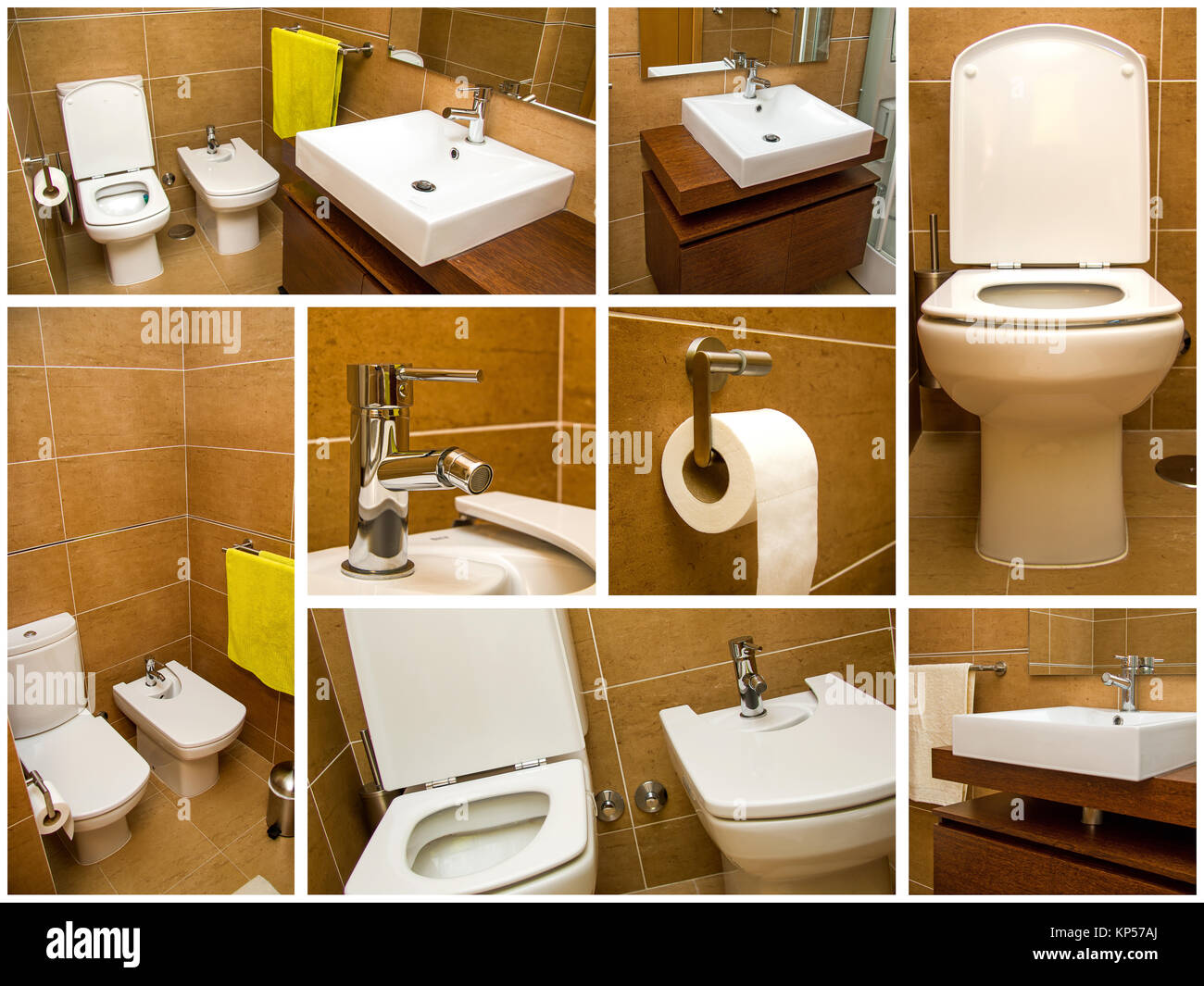 Bathroom collage Stock Photo Alamy