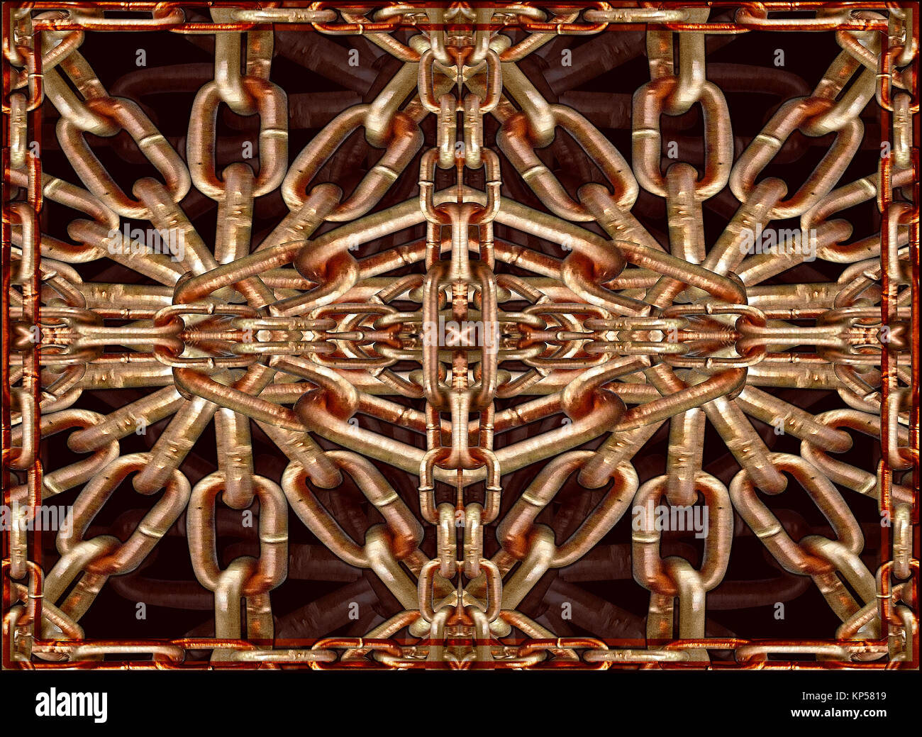 Chain Collage Artwork Stock Photo - Alamy