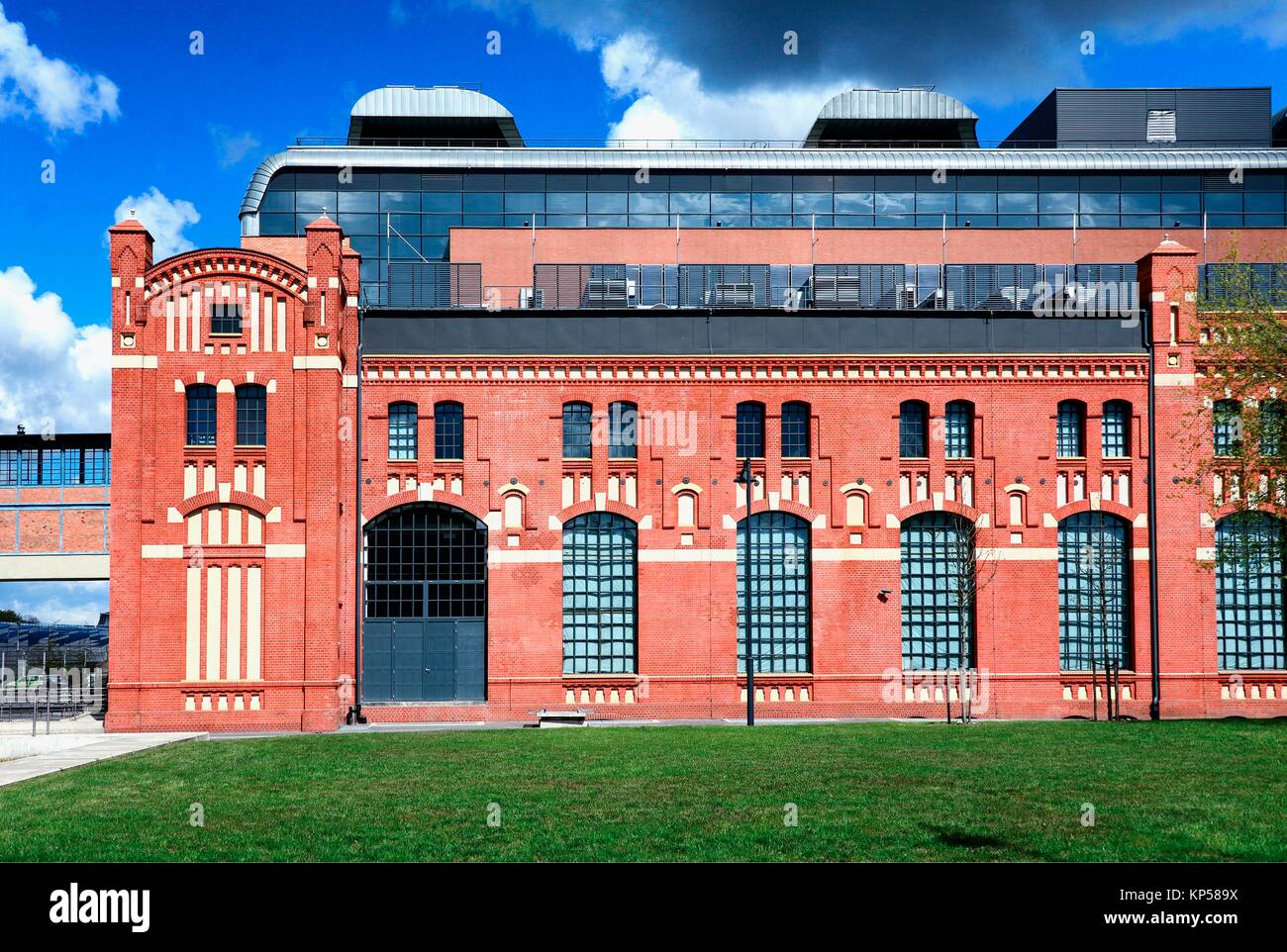 EC 1 - The first city power plant in Lodz was opened in 1907 at Targowa street and operated until 2001,from 2008 the whole complex of buildings of Stock Photo