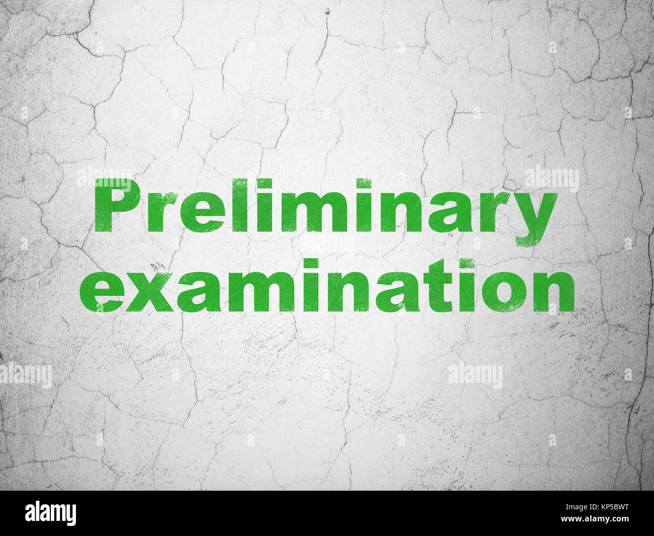 Education concept: Preliminary Examination on wall background Stock Photo