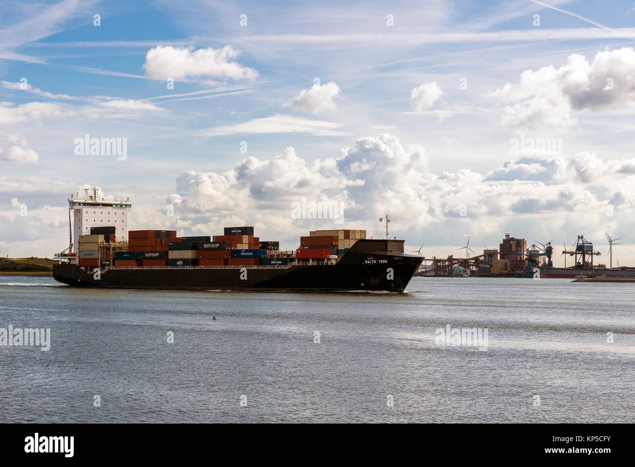 Hook of Holland, Netherlands. Sea going vessel and ship ´Baltic Tern