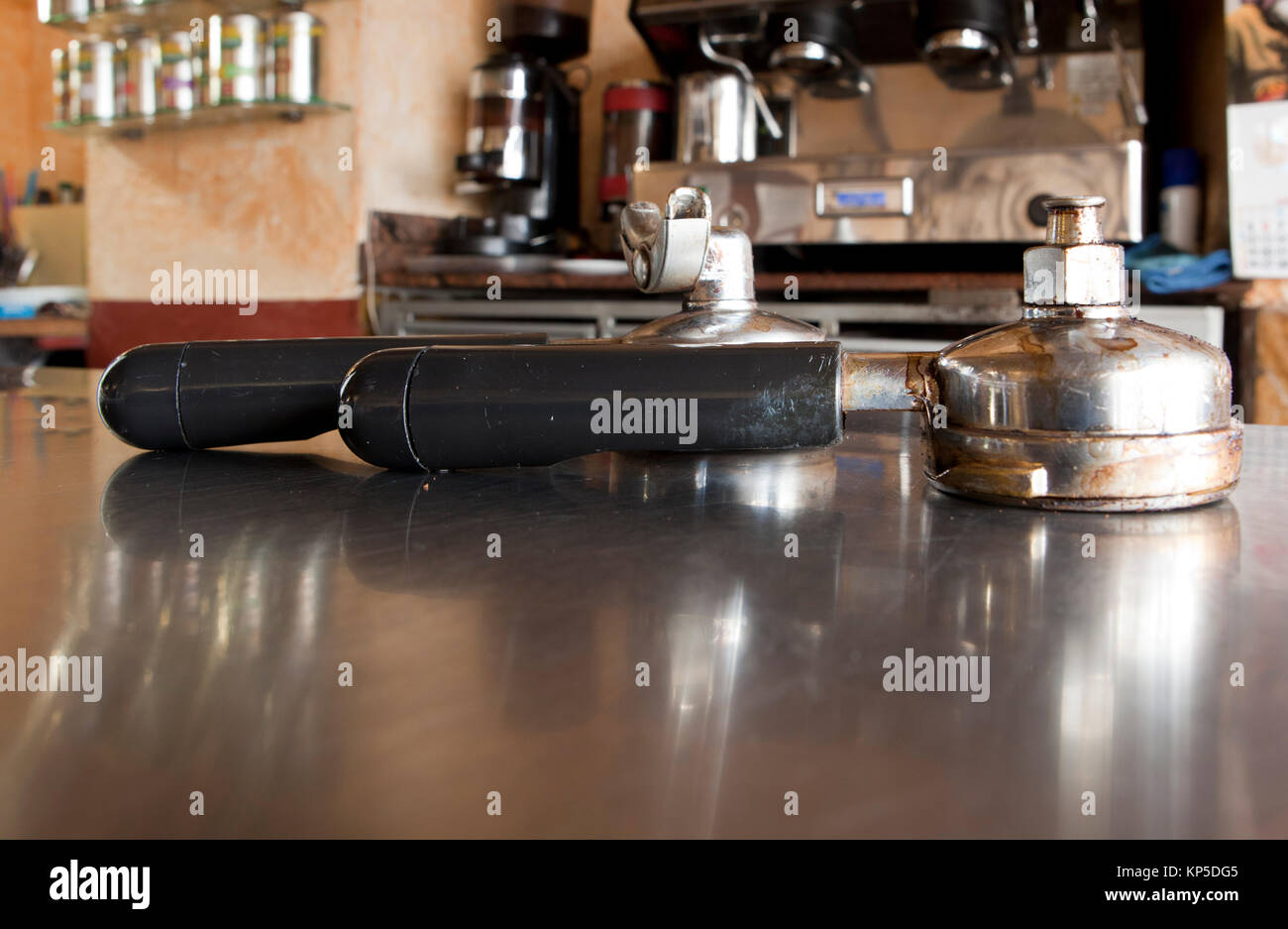 Holder for coffee machine Stock Photo Alamy