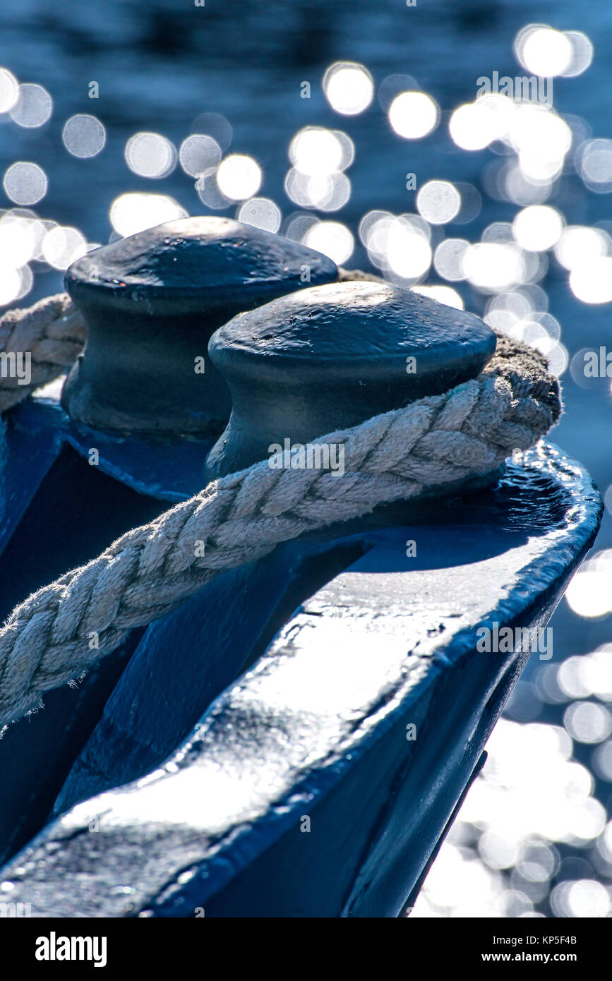 bow backlit with water reflections Stock Photo