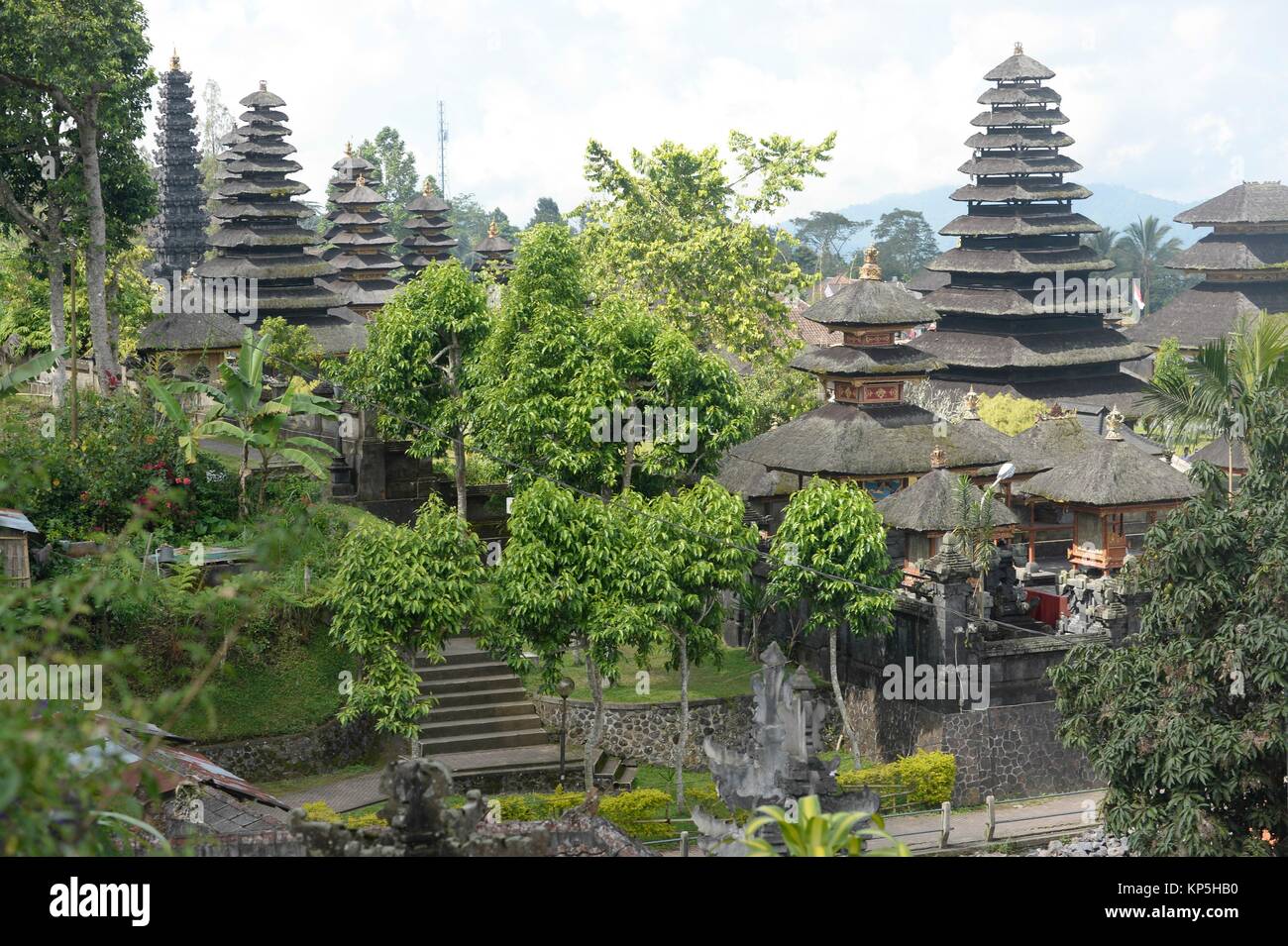 The Mother Temple of Besakih or Pura Besakih, the most important and the largest temple of Hindu religion in Bali,Indonesia. Stock Photo