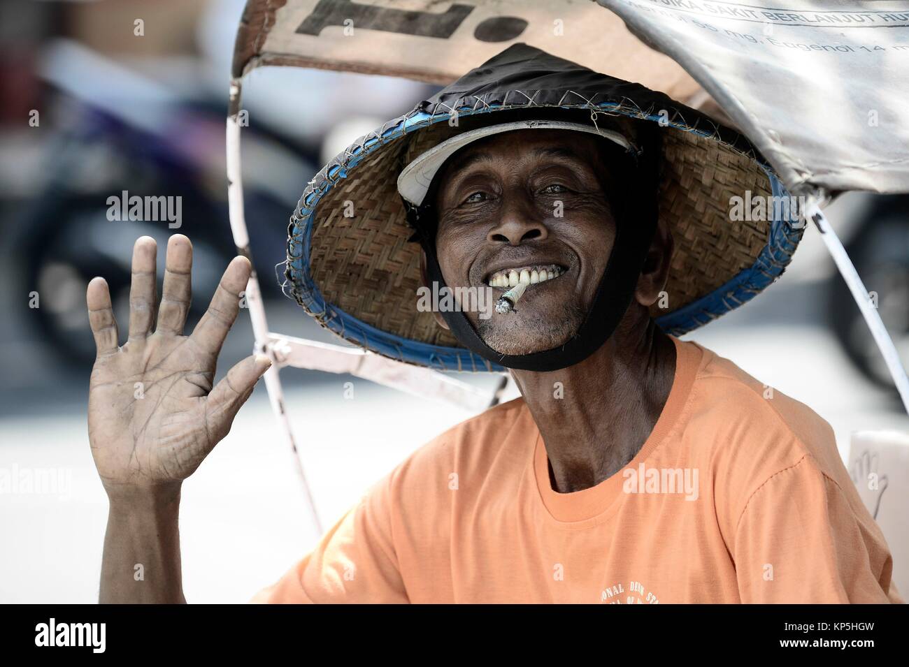 Portrait of indonesian man,Java,Indonesia. Stock Photo