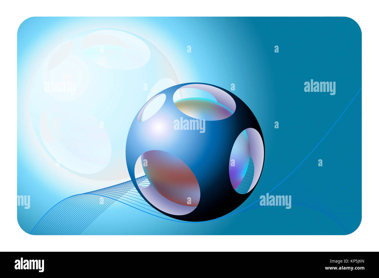Blue background with abstract sphere for the design Stock Photo - Alamy