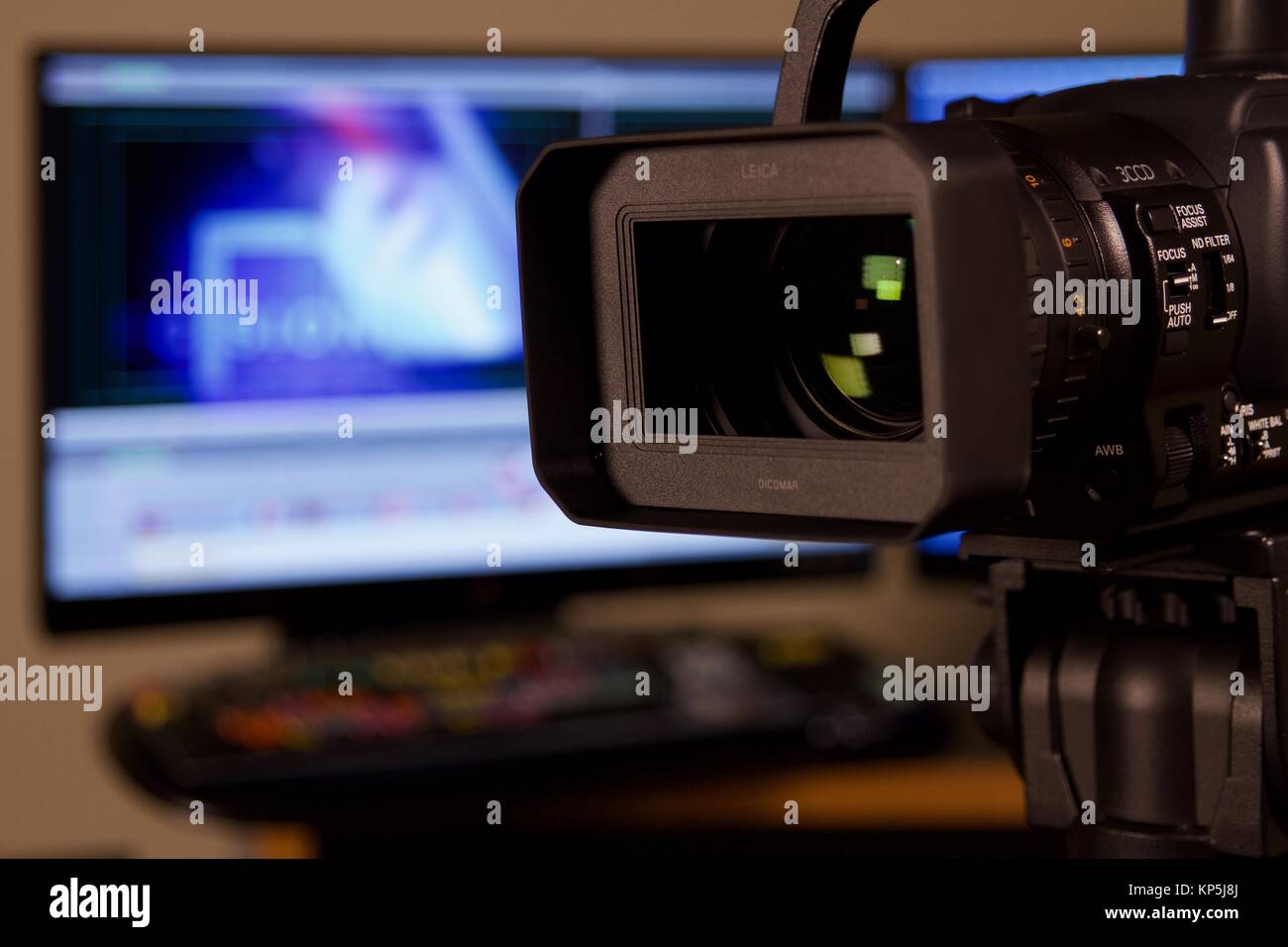 Video Camera and Editing Stock Photo Alamy