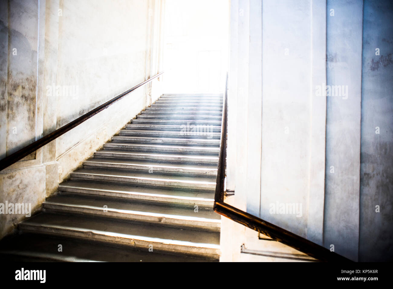 tunnel Staircase going up to the light Stock Photo - Alamy