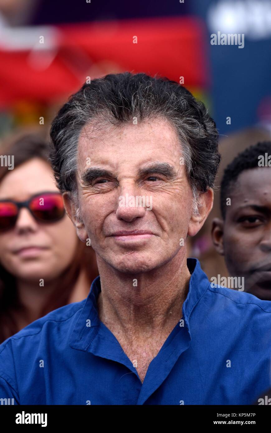 Portrait of Jack Lang, a French politician, member of the Socialist Party,he served as France's Minister of Culture from 1981 to 1986 and 1988 to Stock Photo