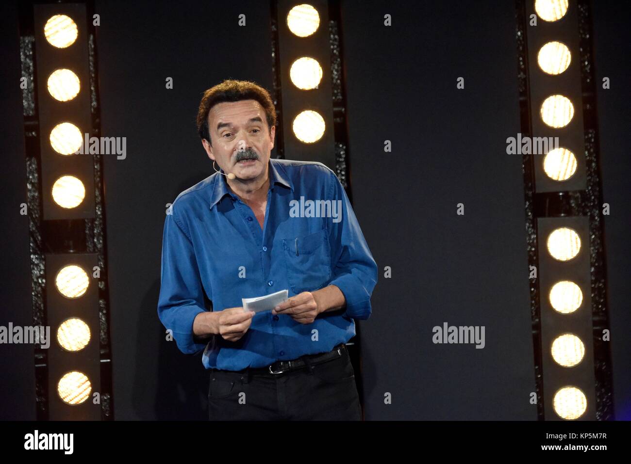 The French journalist Edwy Plenel, founder and managing editor of French online newspaper Mediapart during Solidays Festival on 24 june 2017 in Stock Photo