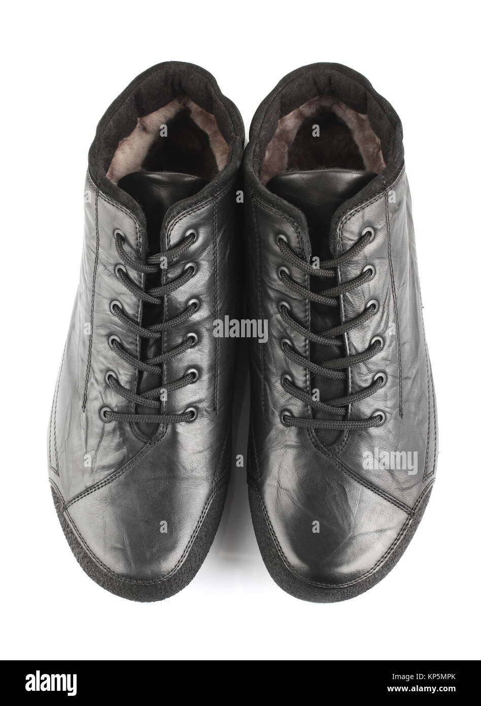 Black man shoes isolated on white background top view Stock Photo - Alamy