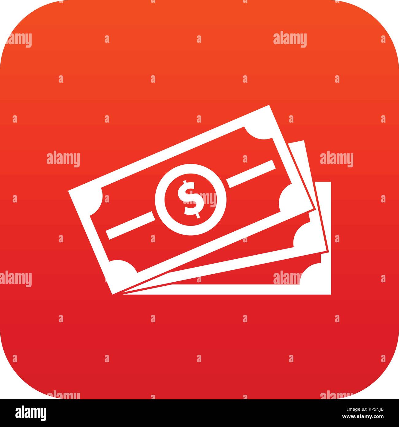Stack of dollar bills icon digital red Stock Vector Image & Art - Alamy
