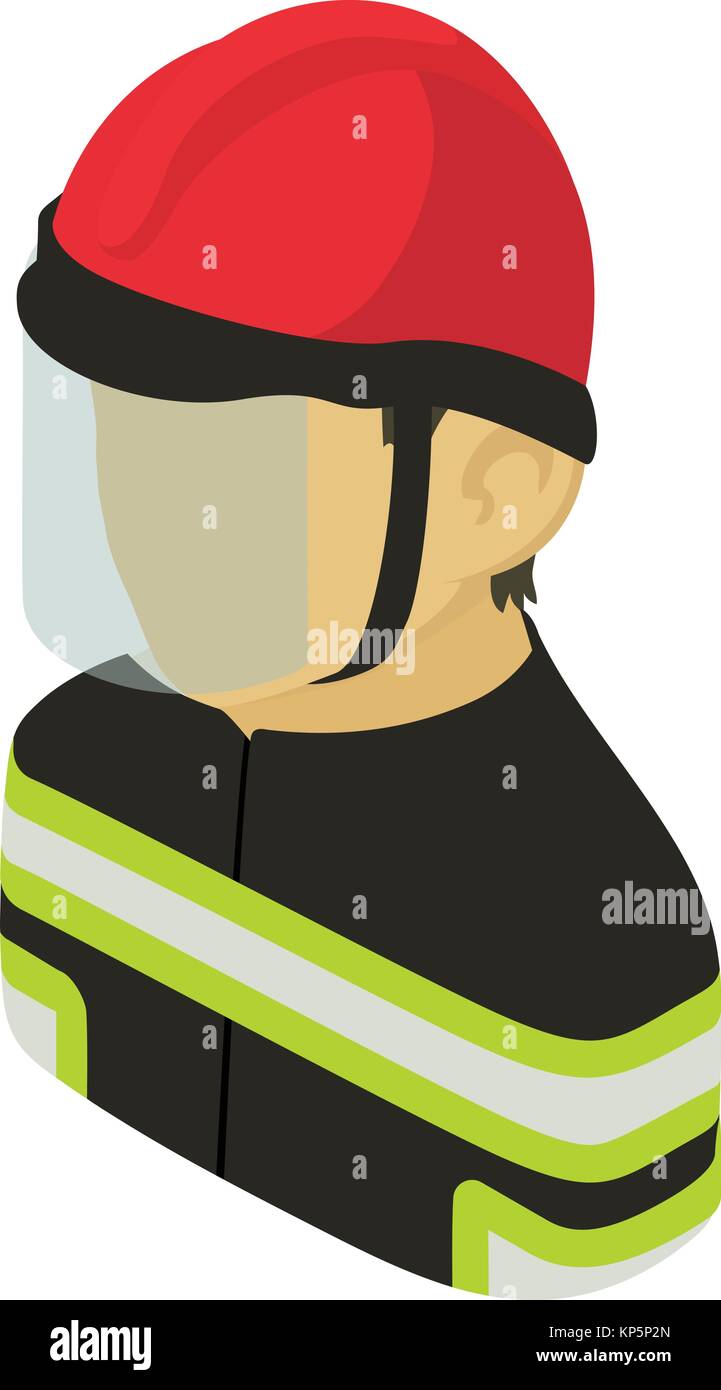 Firefighter man asian icon, isometric 3d style Stock Vector Image & Art ...