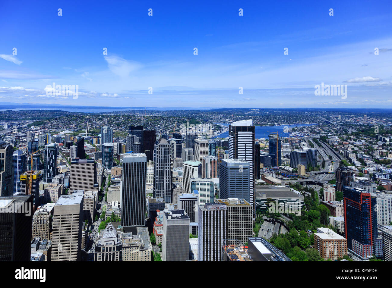View of Seattle, Washington from High Above Stock Photo - Alamy
