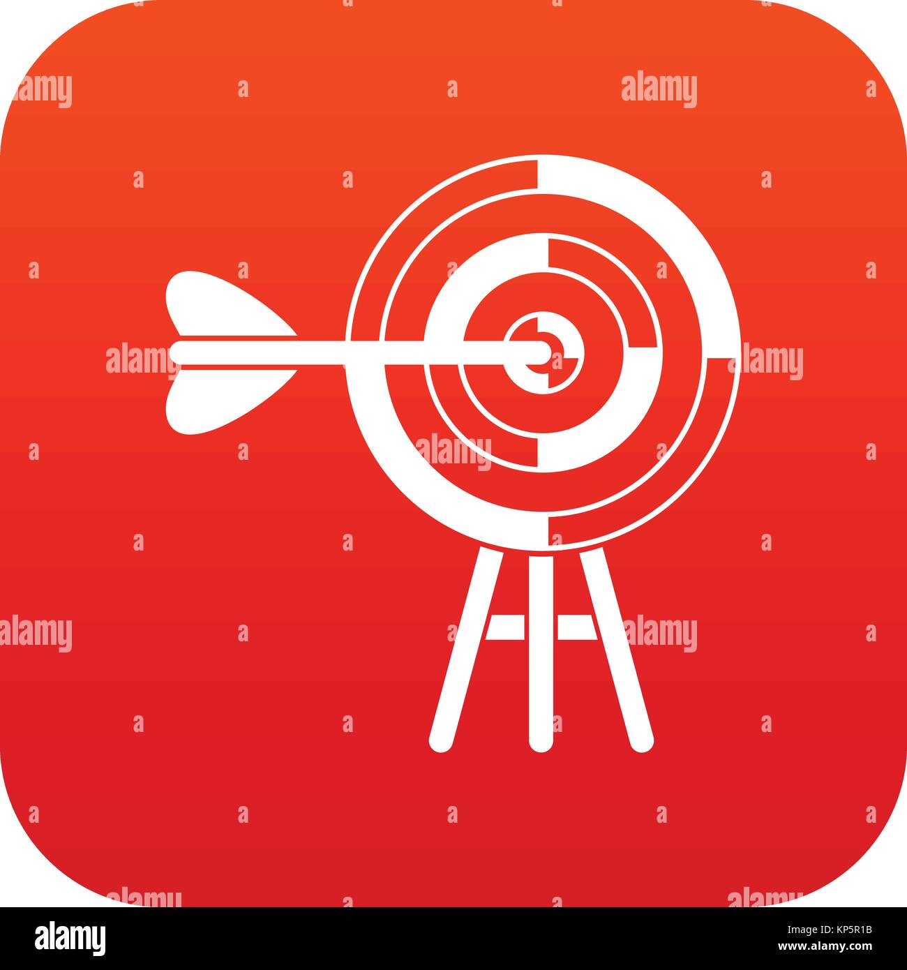 Target with an arrow icon digital red Stock Vector Image & Art - Alamy