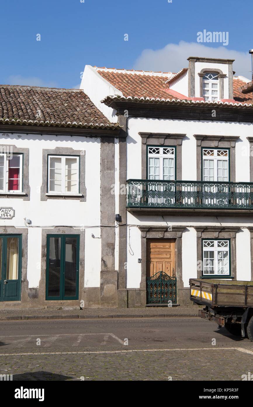 Sao Sebastiao typical village in Terceira island Azores Portugal Stock