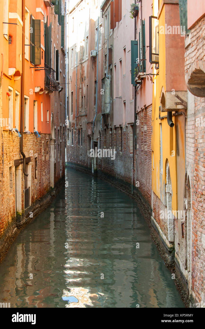 Small canal with houses in Venice, Italy Stock Photo - Alamy