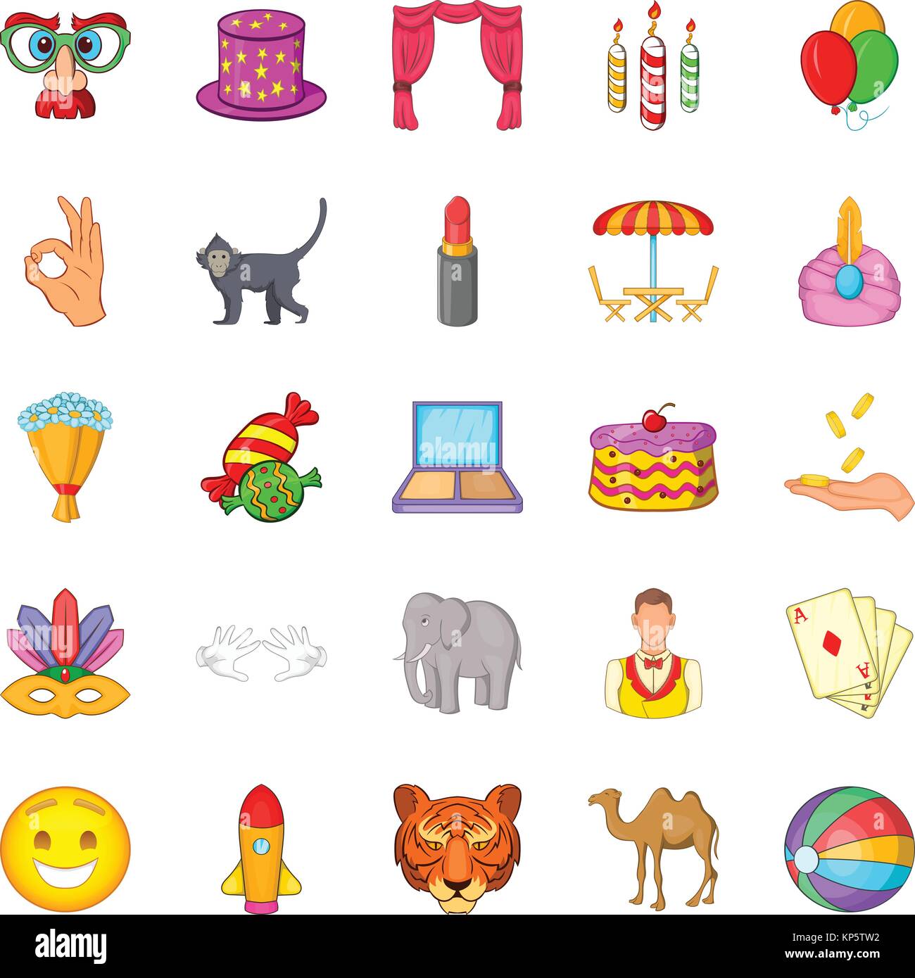 Circus performer icons set, cartoon style Stock Vector Image & Art - Alamy