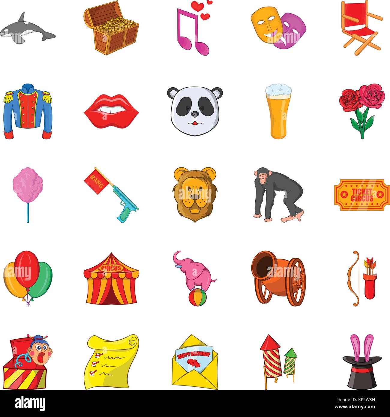 Performer icons set, cartoon style Stock Vector Image & Art - Alamy