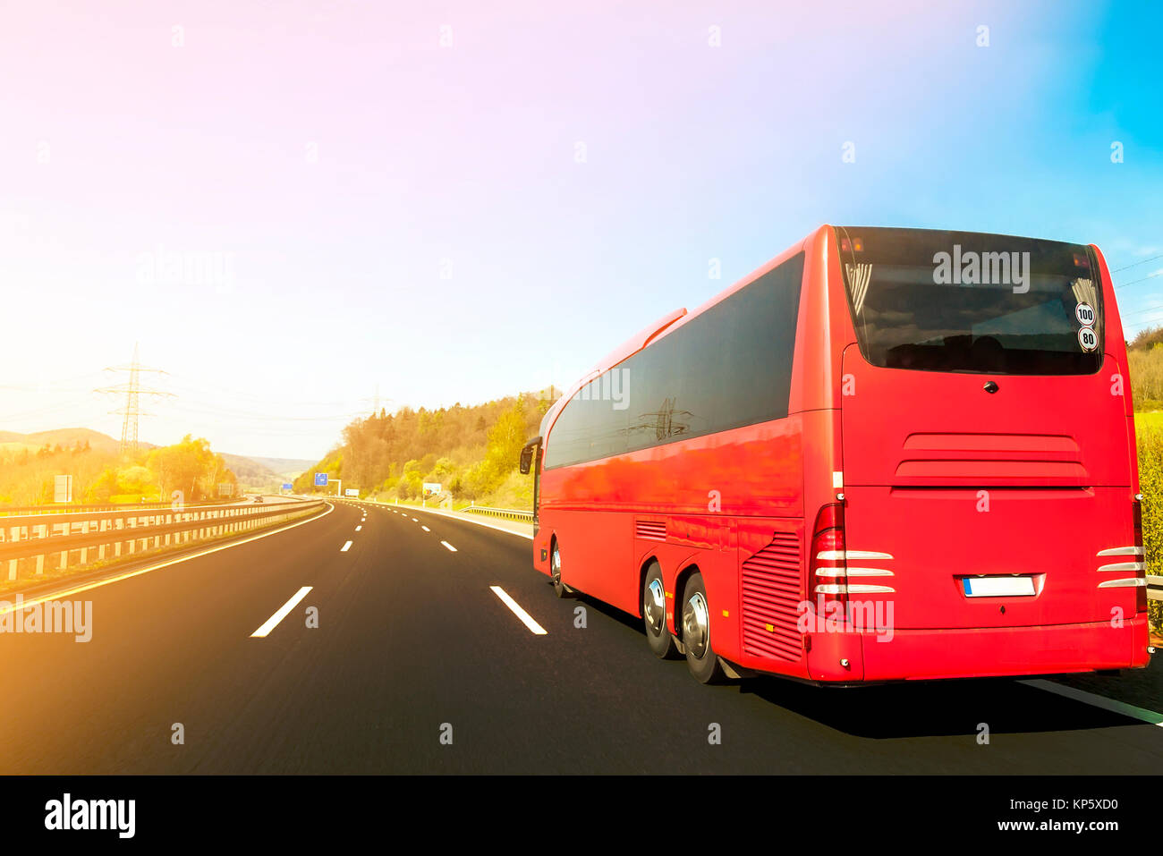 Yellow tour bus journey hi-res stock photography and images - Alamy