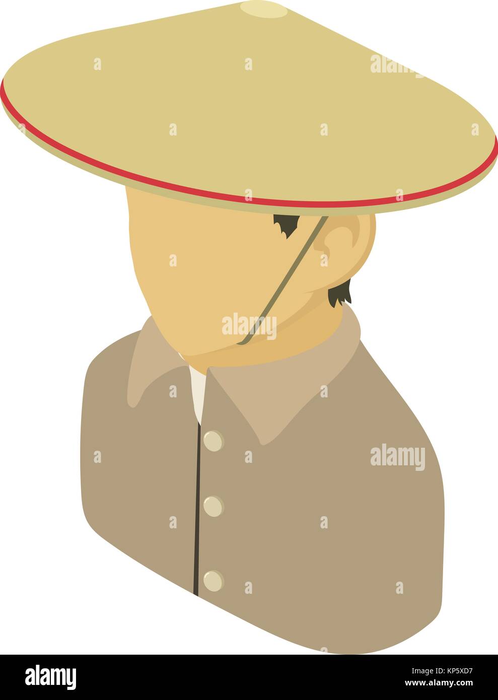 Farmer man asian icon, isometric 3d style Stock Vector Image & Art - Alamy
