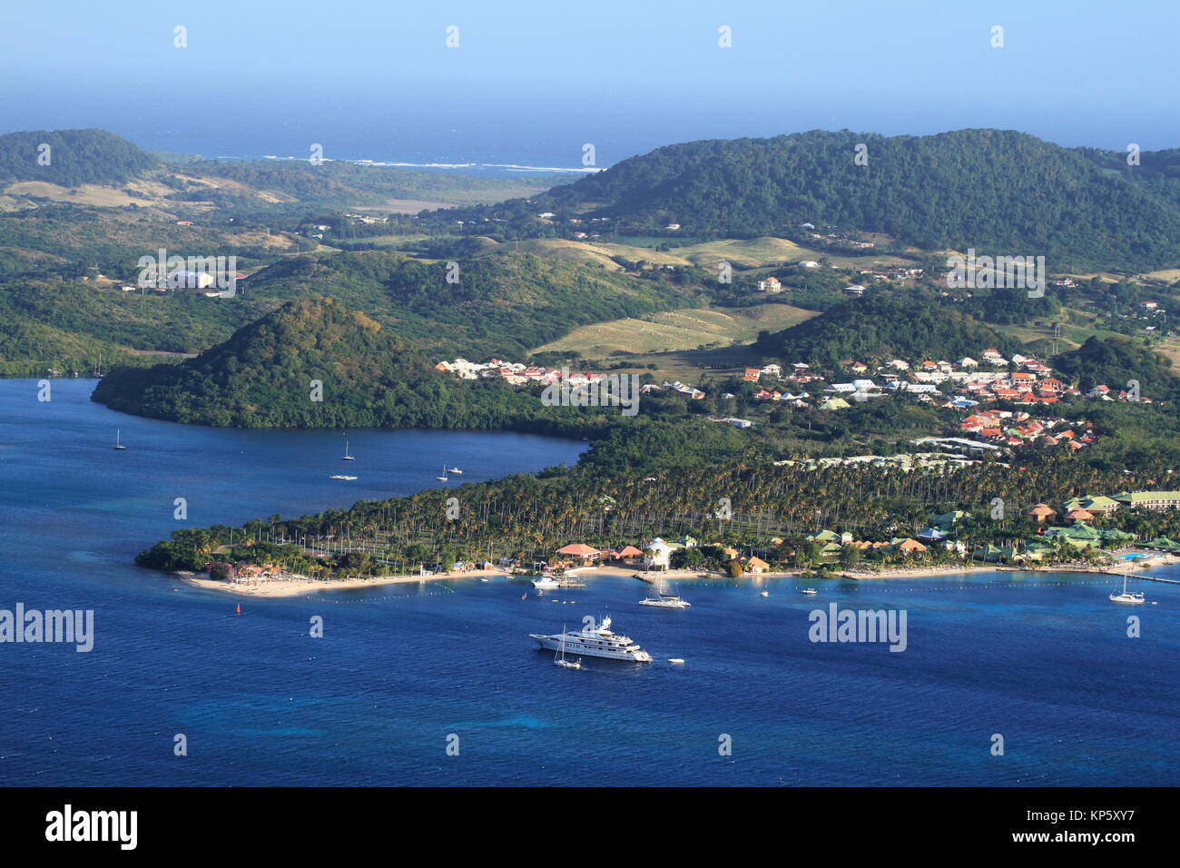 Baie du Marin Sainte Anne Martinique FWI Carribean Stock Photo