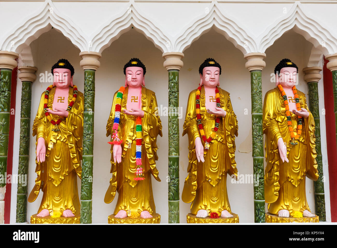 Buddha statues in Kek Lok Si temple, Penang Stock Photo