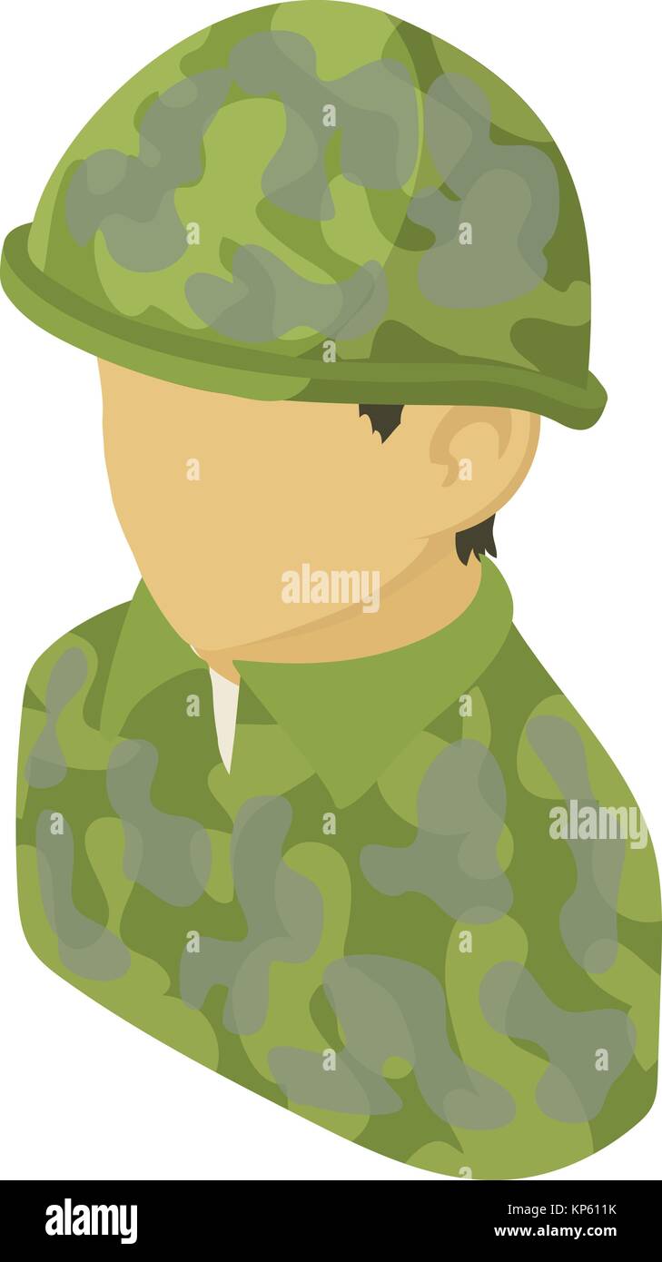 Military man asian icon, isometric 3d style Stock Vector Image & Art ...
