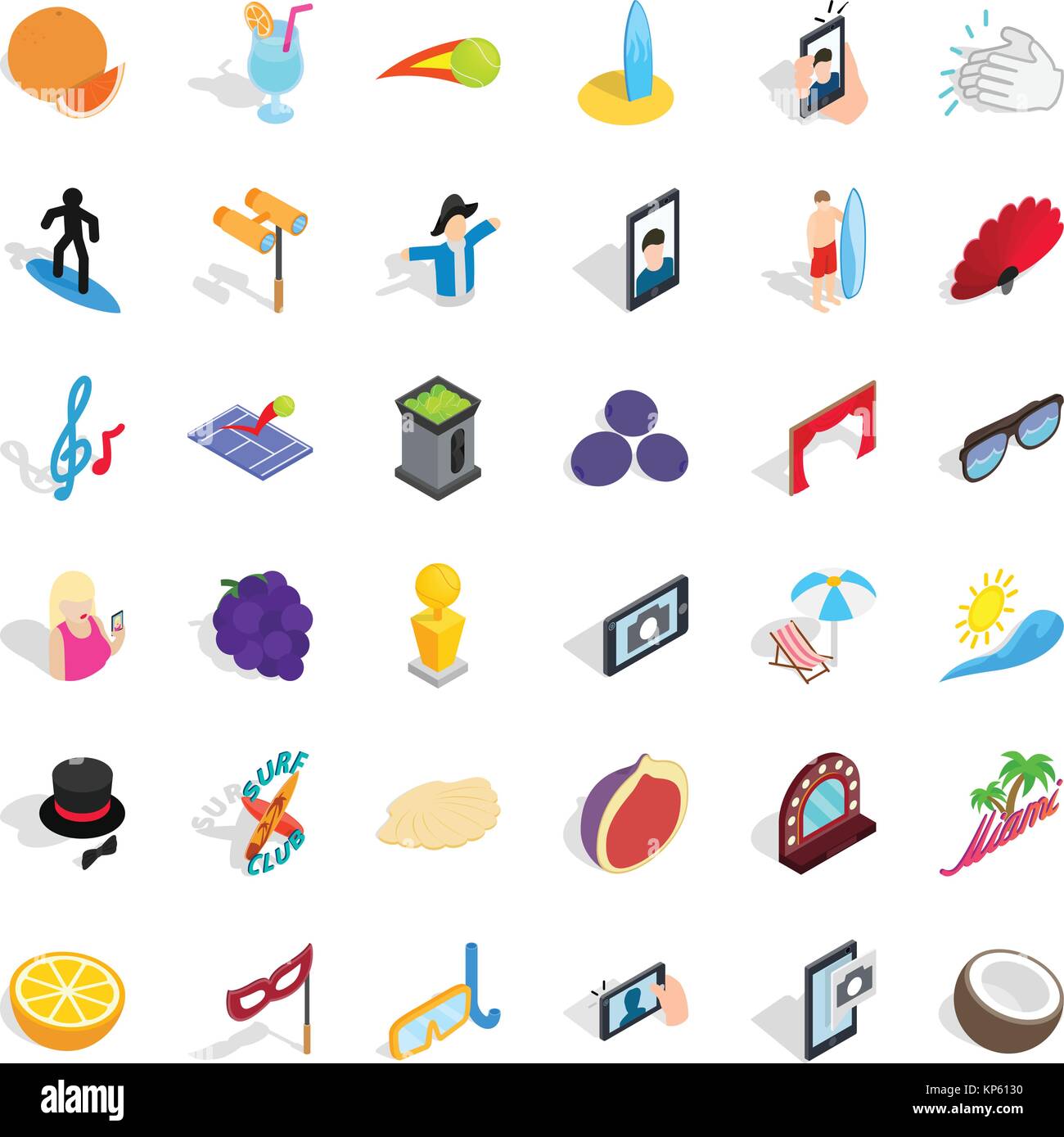 joy icons set, isometric style Stock Vector Image & Art - Alamy