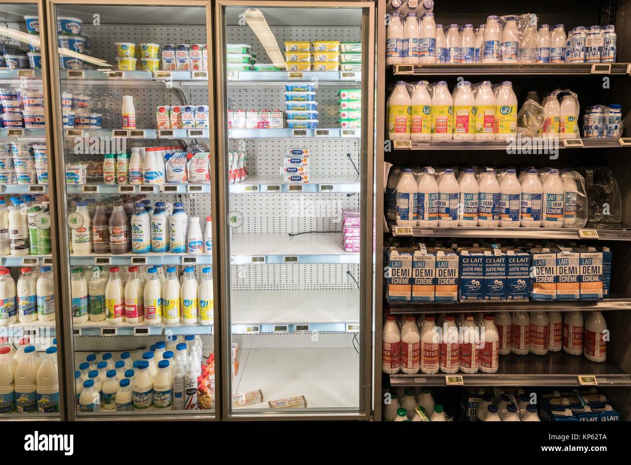 Illustration on the shortage of butter in a supermarket Stock Photo Alamy