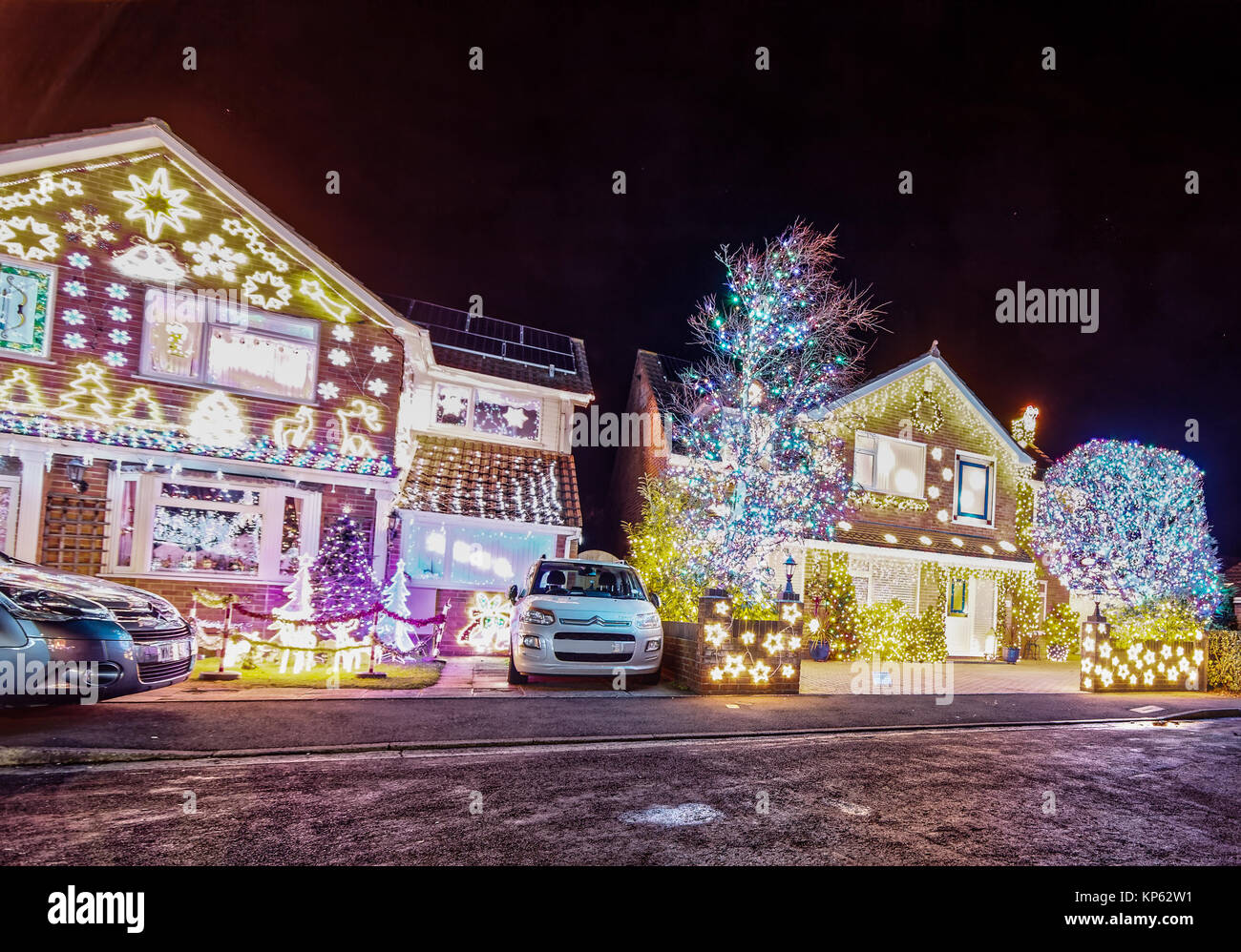 Burnham on sea, Somerset,11th December 2017. christmas Lights Stock