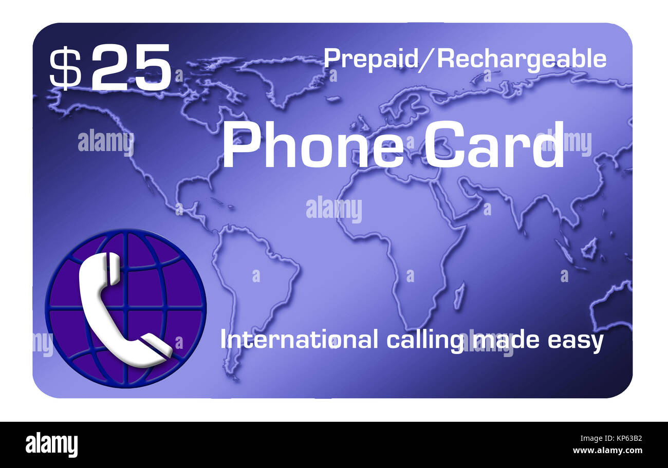 Here is a generic prepaid phone card to pay for phone calls Stock