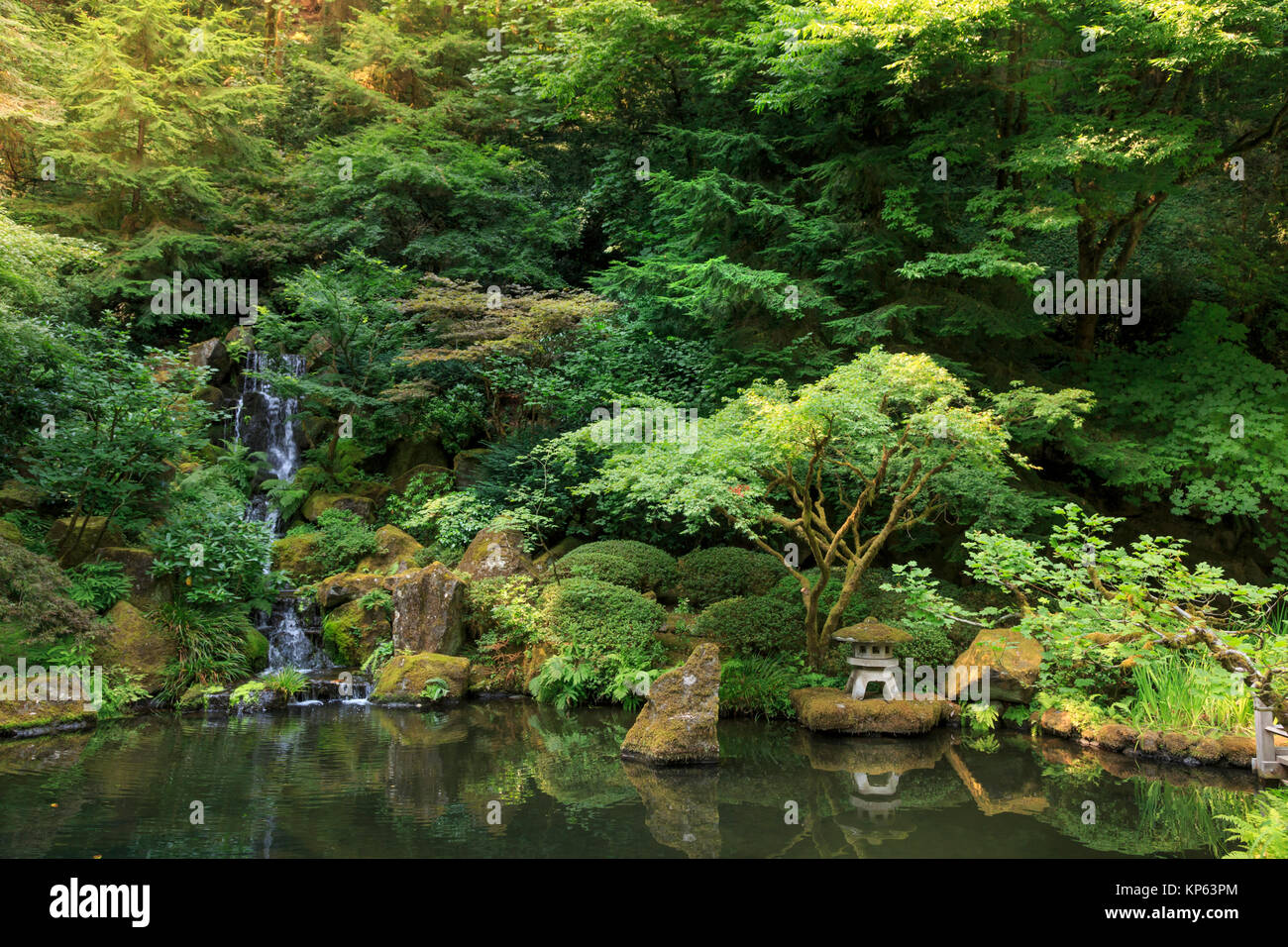 Portland Japanese Garden, Portland, Oregon, USA Stock Photo