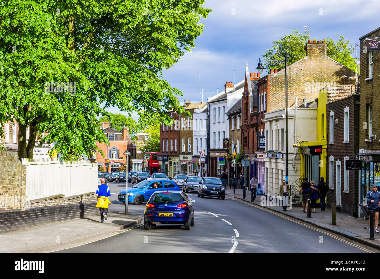 Highgate Village, London, UK, looking south Stock Photo Alamy