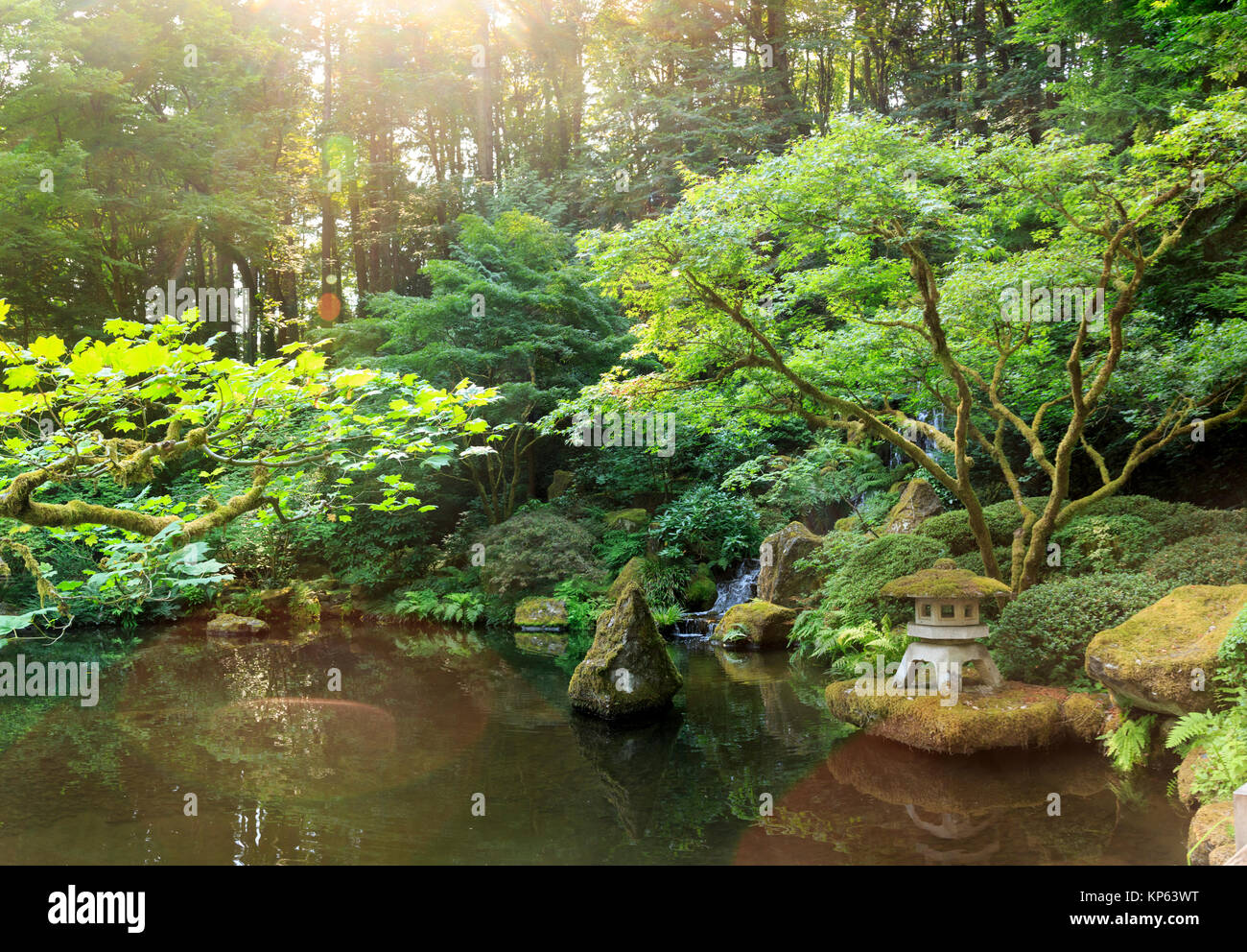 Portland Japanese Garden, Portland, Oregon, USA Stock Photo Alamy