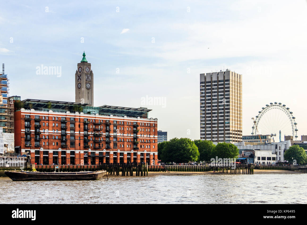 Oxo Tower and Gabriel's Wharf, London, UK Stock Photo